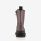 Dames metallic veterboots grijs