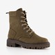 Dames veterboots olijfgroen