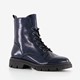 Tamaris dames lak veterboots blauw