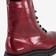 Dames lak veterboots bordeauxrood