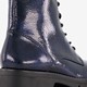 Dames lak veterboots blauw
