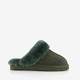Dames pantoffels met lamsvacht groen