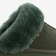 Dames pantoffels met lamsvacht groen