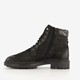 Leren heren veterboots zwart