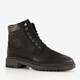 Leren heren veterboots zwart
