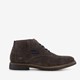 Hoge bruine suede heren veterschoenen