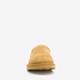 Suede pantoffels met merino wol
