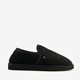 Suede pantoffels met merino wol zwart
