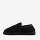 Suede pantoffels met merino wol zwart