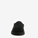 Suede pantoffels met merino wol zwart