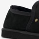 Suede pantoffels met merino wol zwart