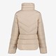 Gewatteerde dames winterjas beige