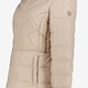 Gewatteerde dames winterjas beige