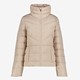 Gewatteerde dames winterjas beige
