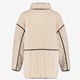 Reversible dames teddy jas beige zwart