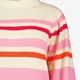 Dames trui gestreept beige roze