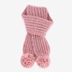 Gebreide meisjes sjaal met pompons roze