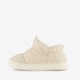 Dames teddy pantoffels beige