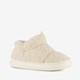 Dames teddy pantoffels beige