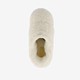 Dames teddy pantoffels beige
