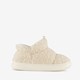 Dames teddy pantoffels beige