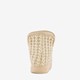 Gebreide pantoffels met voering beige