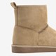 Hoge gevoerde dames pantoffels taupe