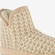 Gebreide pantoffels met voering beige