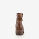 Dames enkellaarsjes met hak cognac