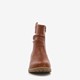 Dames enkellaarsjes cognac bruin
