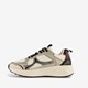 Dames dad sneakers beige goud