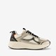 Dames dad sneakers beige goud