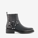 Lage dames biker boots zwart