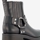 Lage dames biker boots zwart