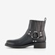 Lage dames biker boots zwart