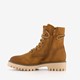 Gevoerde dames veterboots cognac