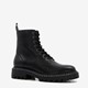 Harper leren dames veterboots zwart