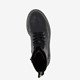 Leren dames veterboots zwart
