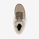 Gevoerde suede dames veterboots beige