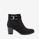Dames enkellaarsjes met hak zwart