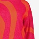 Gebreide dames trui roze oranje
