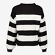 Gestreepte dames trui zwart wit