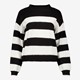 Gestreepte dames trui zwart wit