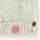 Gebreide meisjes muts met pompon wit