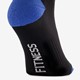 2 paar fitnesssokken zwart blauw