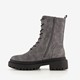 Dames veterboots grijs