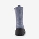 Dames veterboots denim blauw