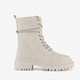Dames veterboots lichtgrijs