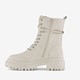 Dames veterboots lichtgrijs