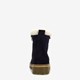 Gevoerde suède dames veterboots navy